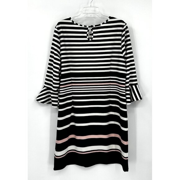 ILE NEW YORK shift sheath dress multi color 18 bell sleeve career business - Picture 6 of 9